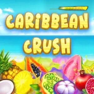 Tampilan visual slot Caribbean Crush dengan tema tropis dan simbol buah-buahan yang cerah.
